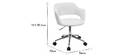 Fauteuil de bureau design blanc JESSY
