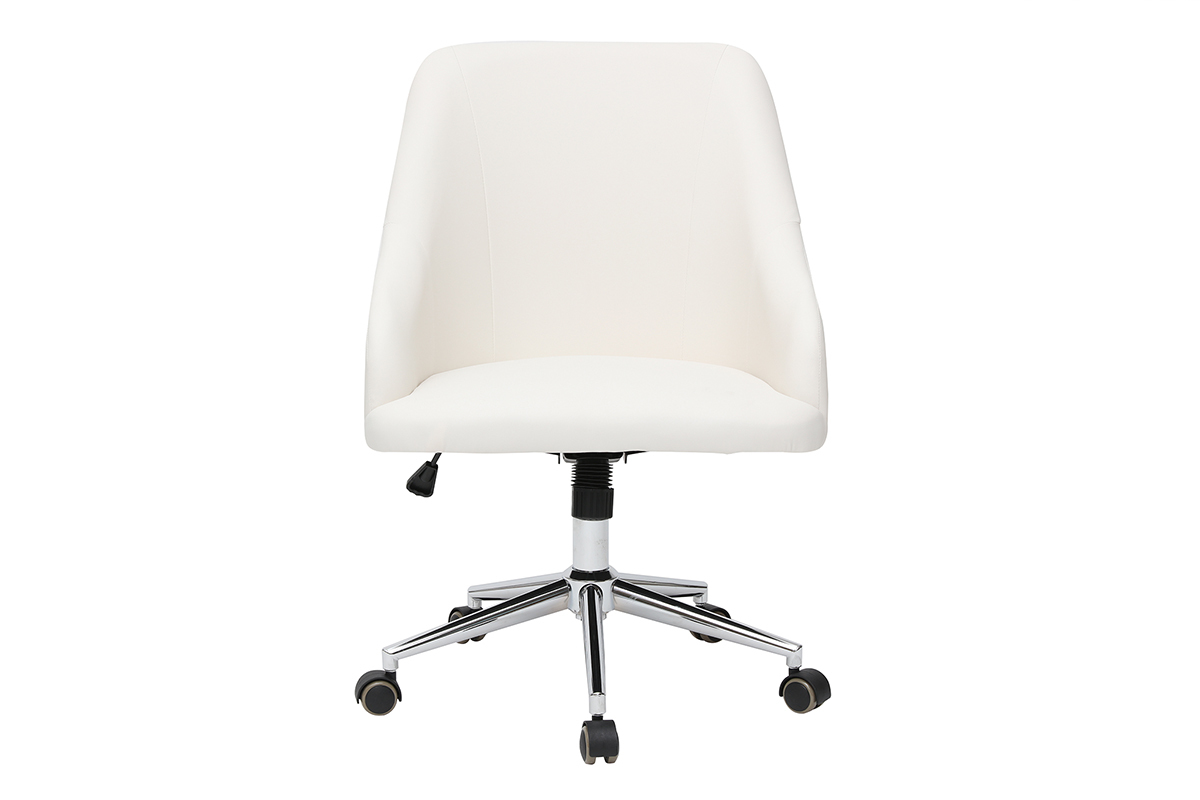 Fauteuil de bureau design blanc SCARLETT