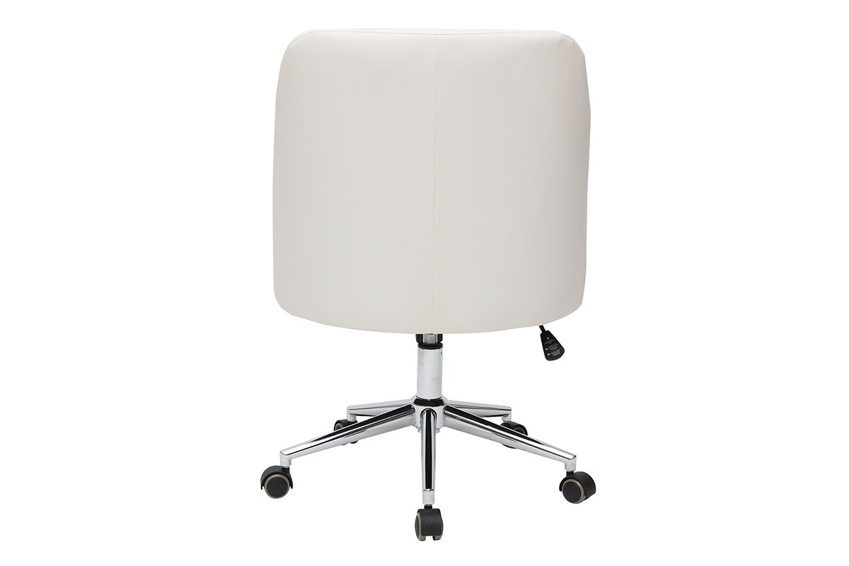 Fauteuil de bureau design blanc SCARLETT