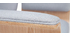 Fauteuil de bureau design en tissu gris et bois clair ELON