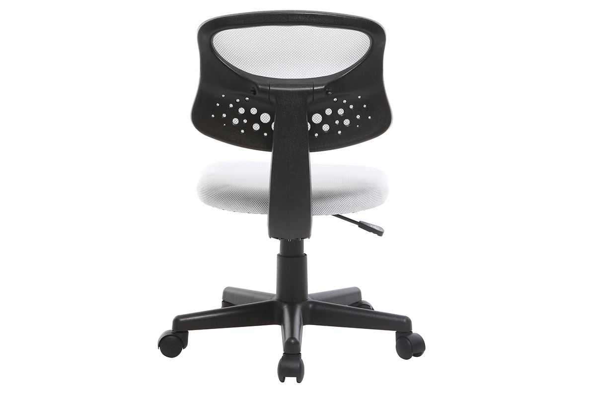 Fauteuil de bureau design enfant mesh blanc MEL