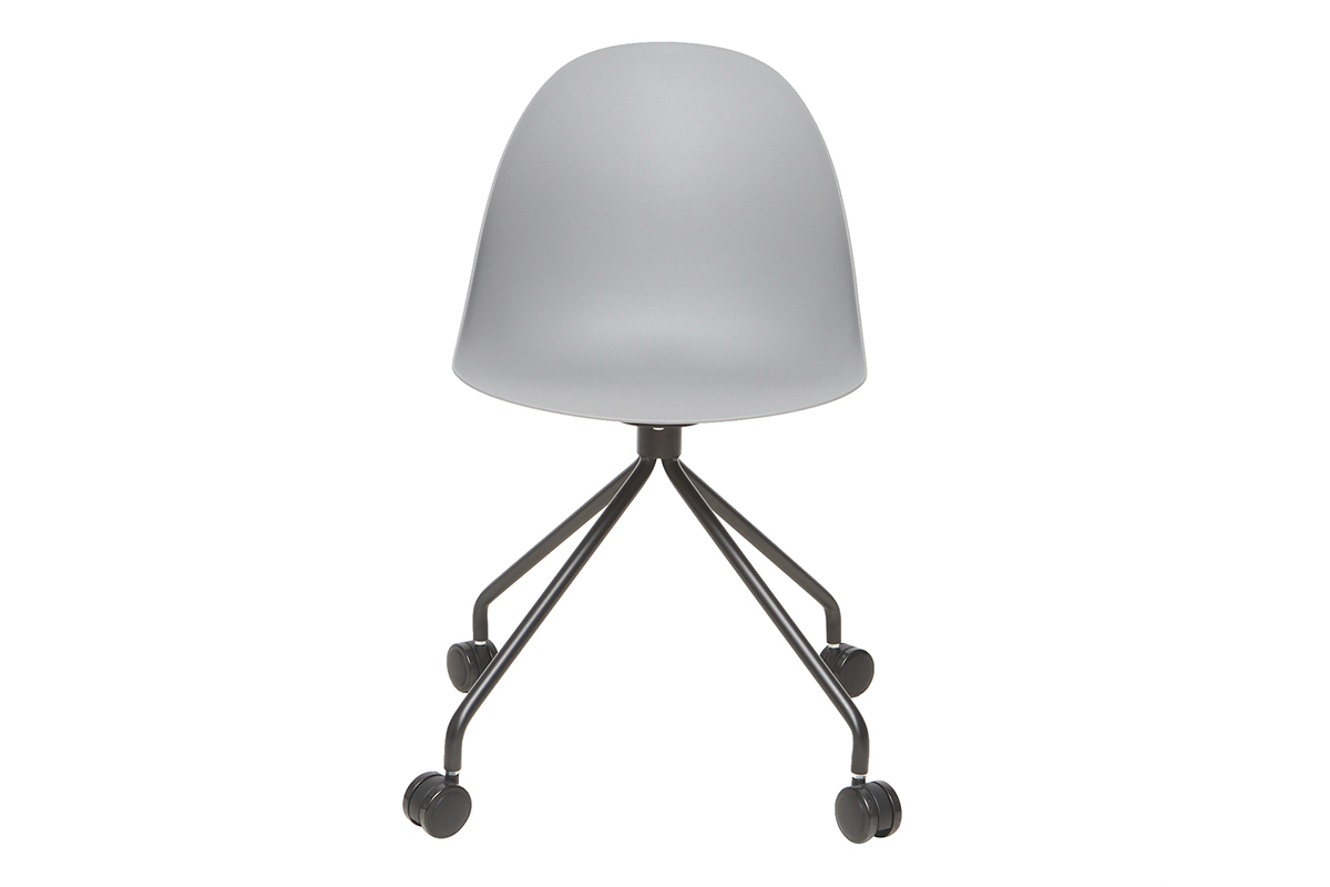 Fauteuil de bureau design gris et noir CONCHA