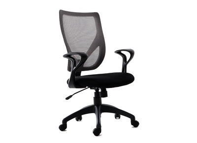 Fauteuil de bureau design gris et noir PAOLO