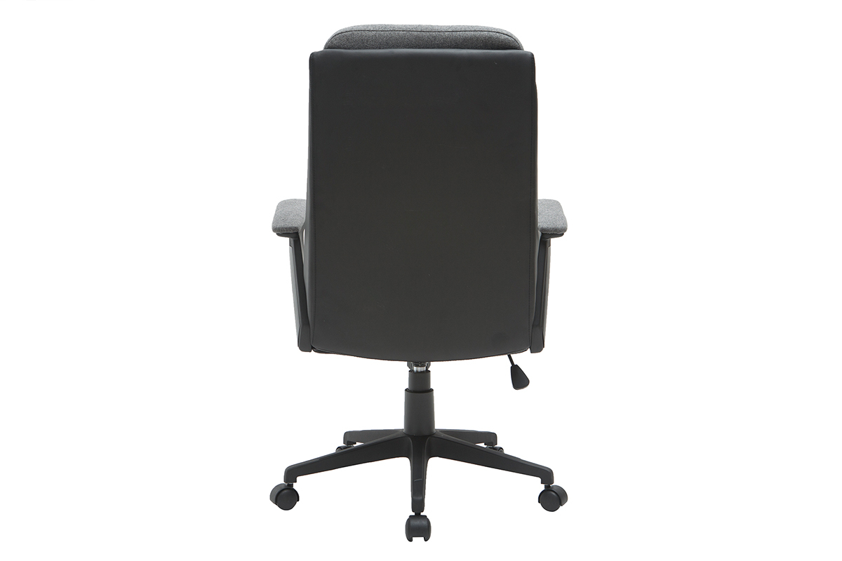 Fauteuil de bureau design gris fonc� et noir TIM
