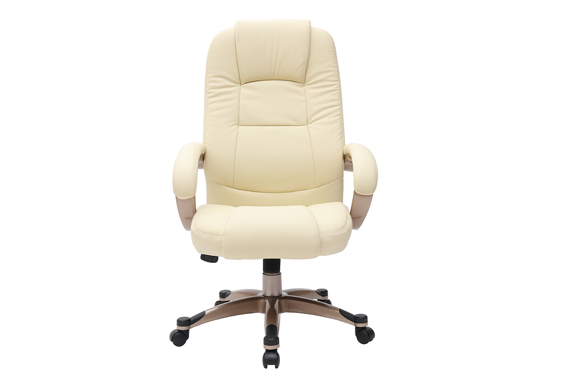 Fauteuil de bureau design ivoire TORONTO