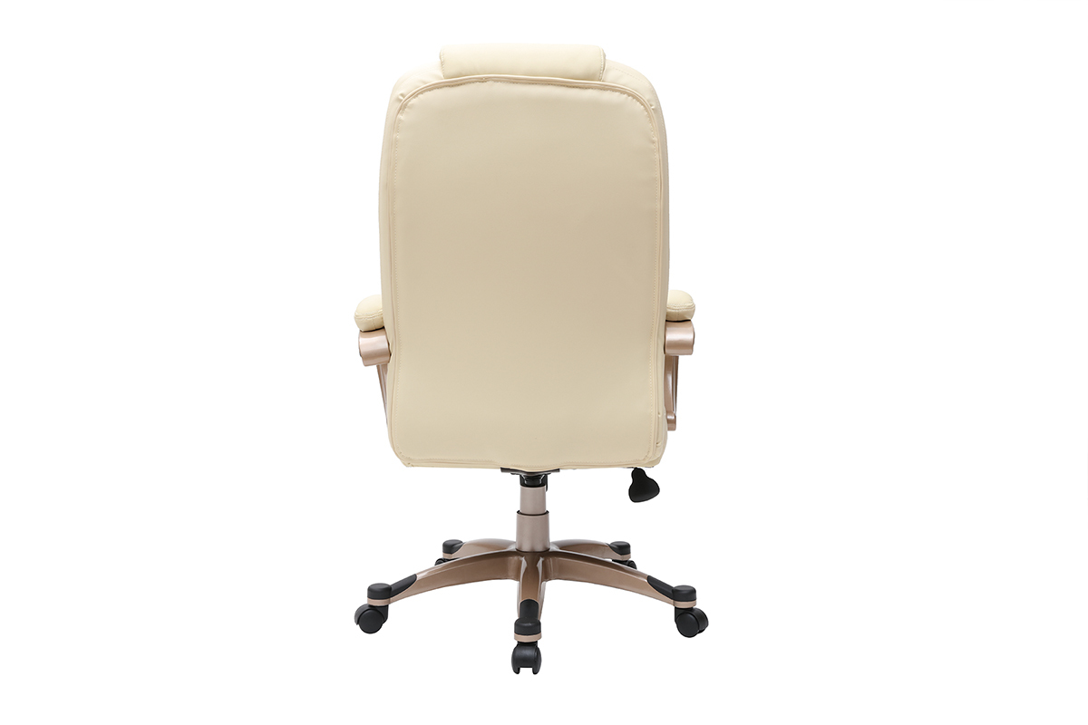 Fauteuil de bureau design ivoire TORONTO