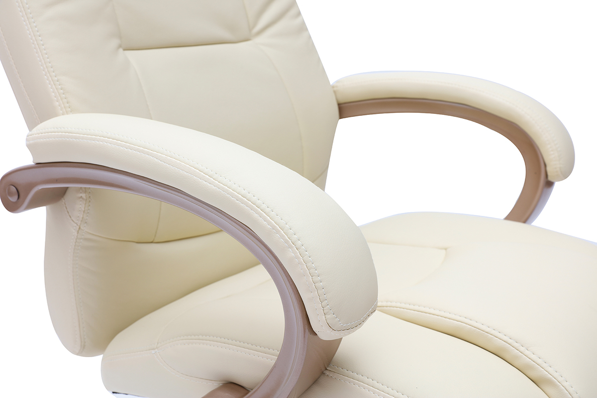 Fauteuil de bureau design ivoire TORONTO