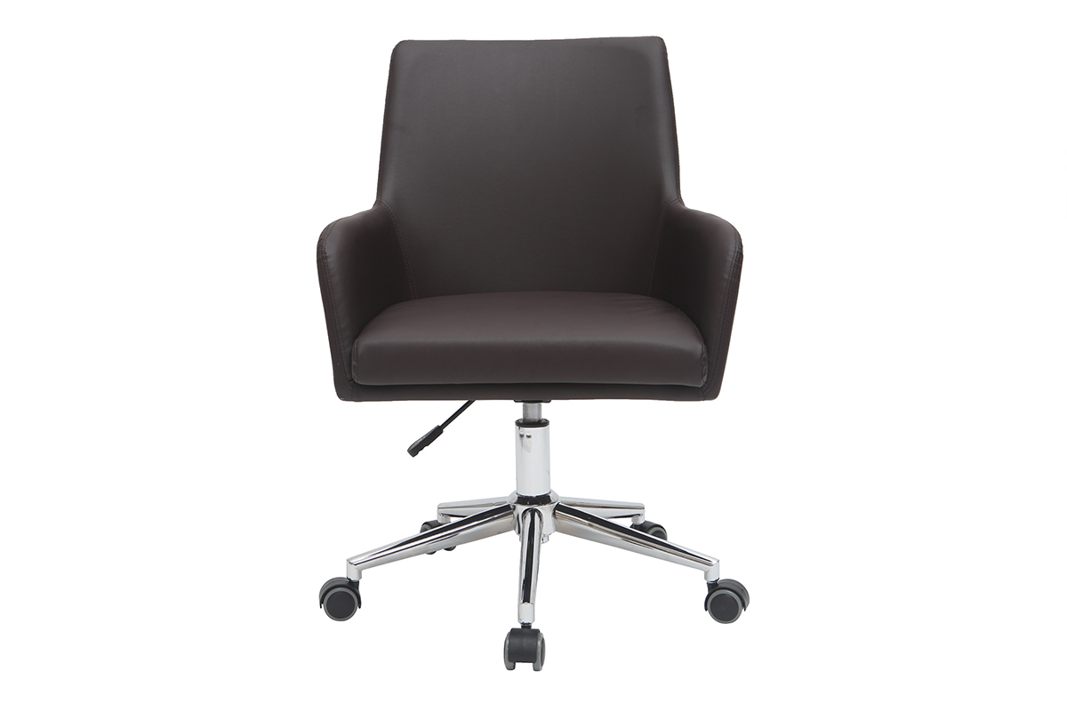 Fauteuil de bureau design marron SHANA