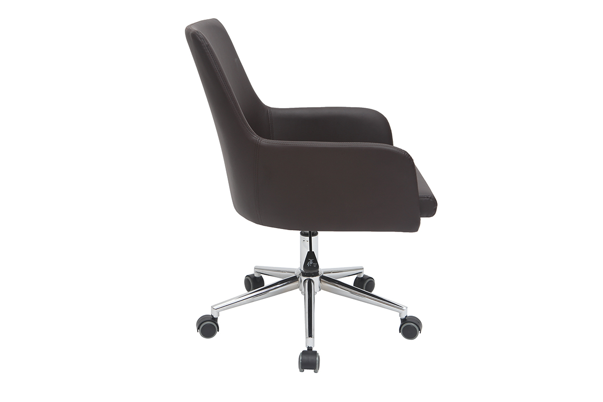 Fauteuil de bureau design marron SHANA
