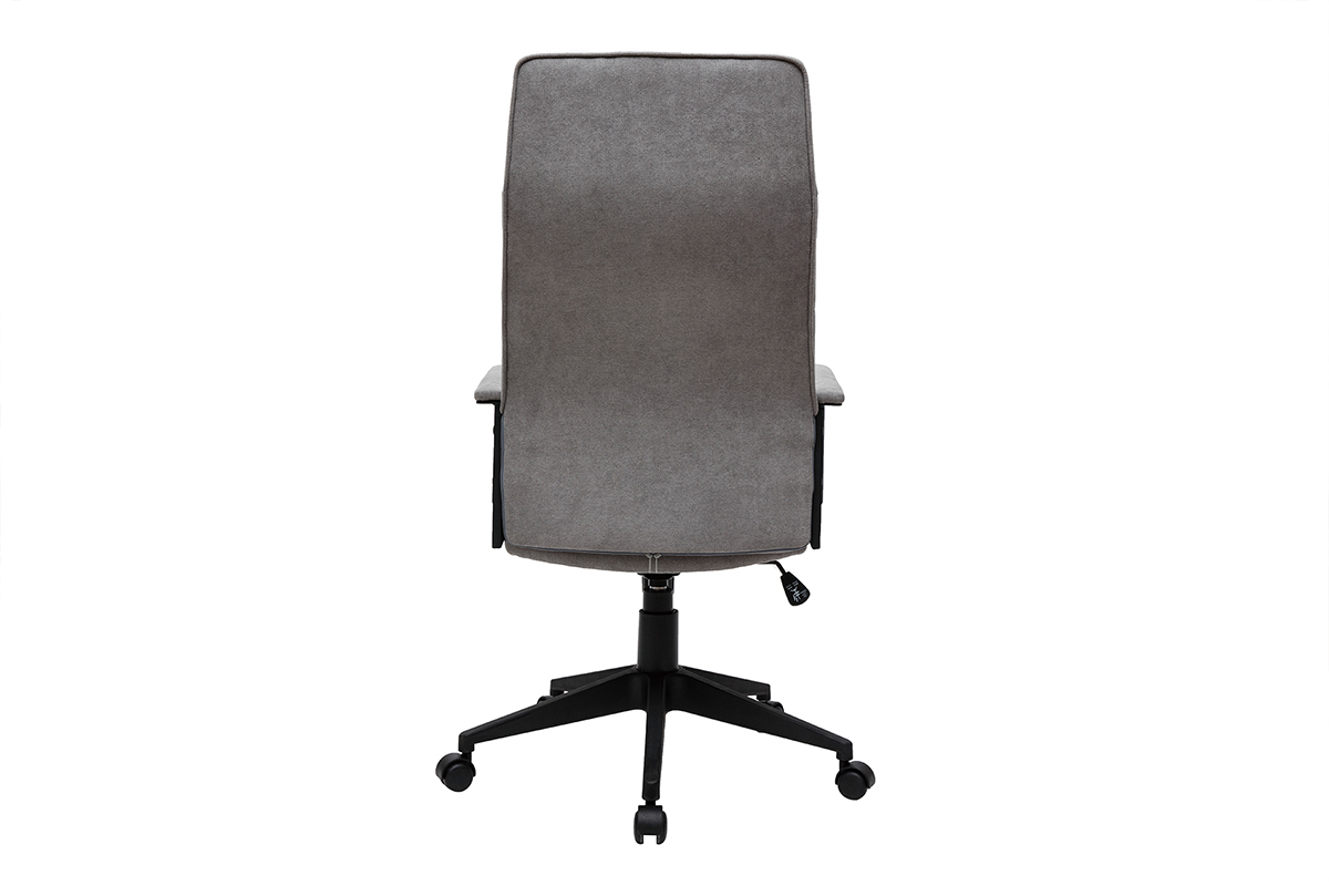 Fauteuil de bureau design m�tal et tissu gris MARSHALL