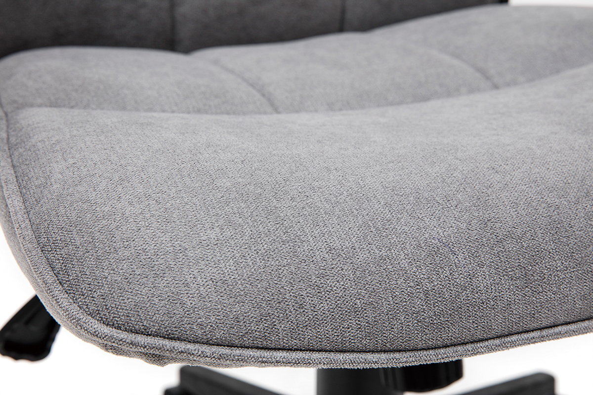 Fauteuil de bureau design m�tal et tissu gris MARSHALL