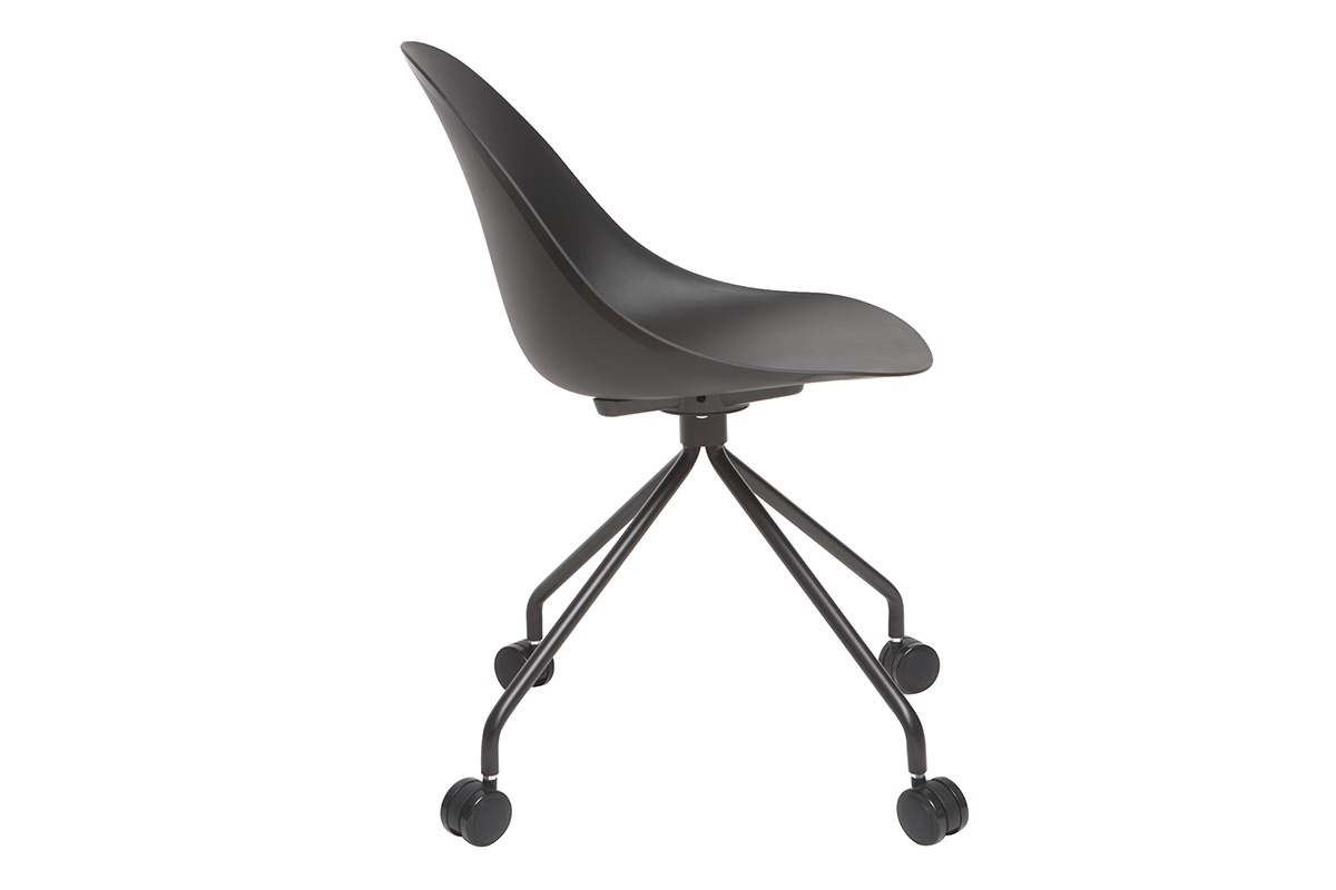 Fauteuil de bureau design noir CONCHA