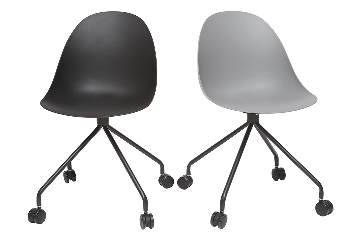 Fauteuil de bureau design noir CONCHA