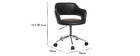 Fauteuil de bureau design noir JESSY
