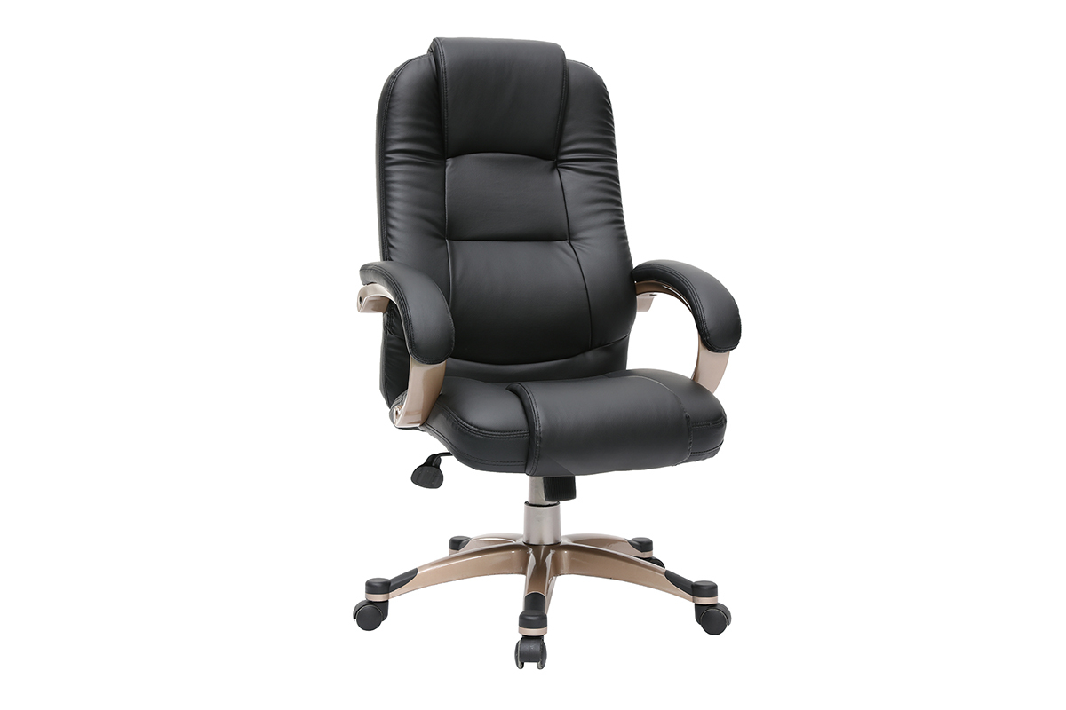 Fauteuil de bureau design noir TORONTO
