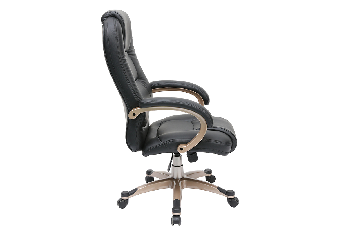Fauteuil de bureau design noir TORONTO