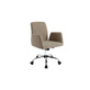 Fauteuil de bureau design tissu cr�me ARIEL