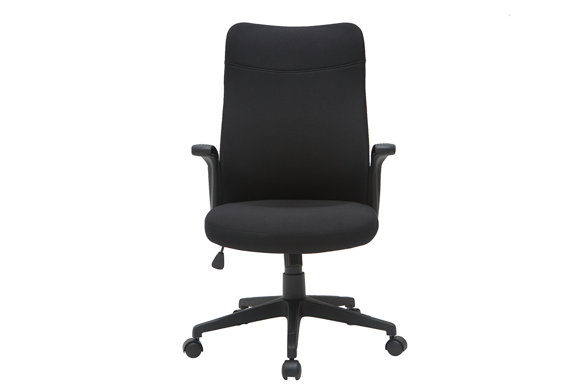 Fauteuil de bureau design tissu noir RISTER