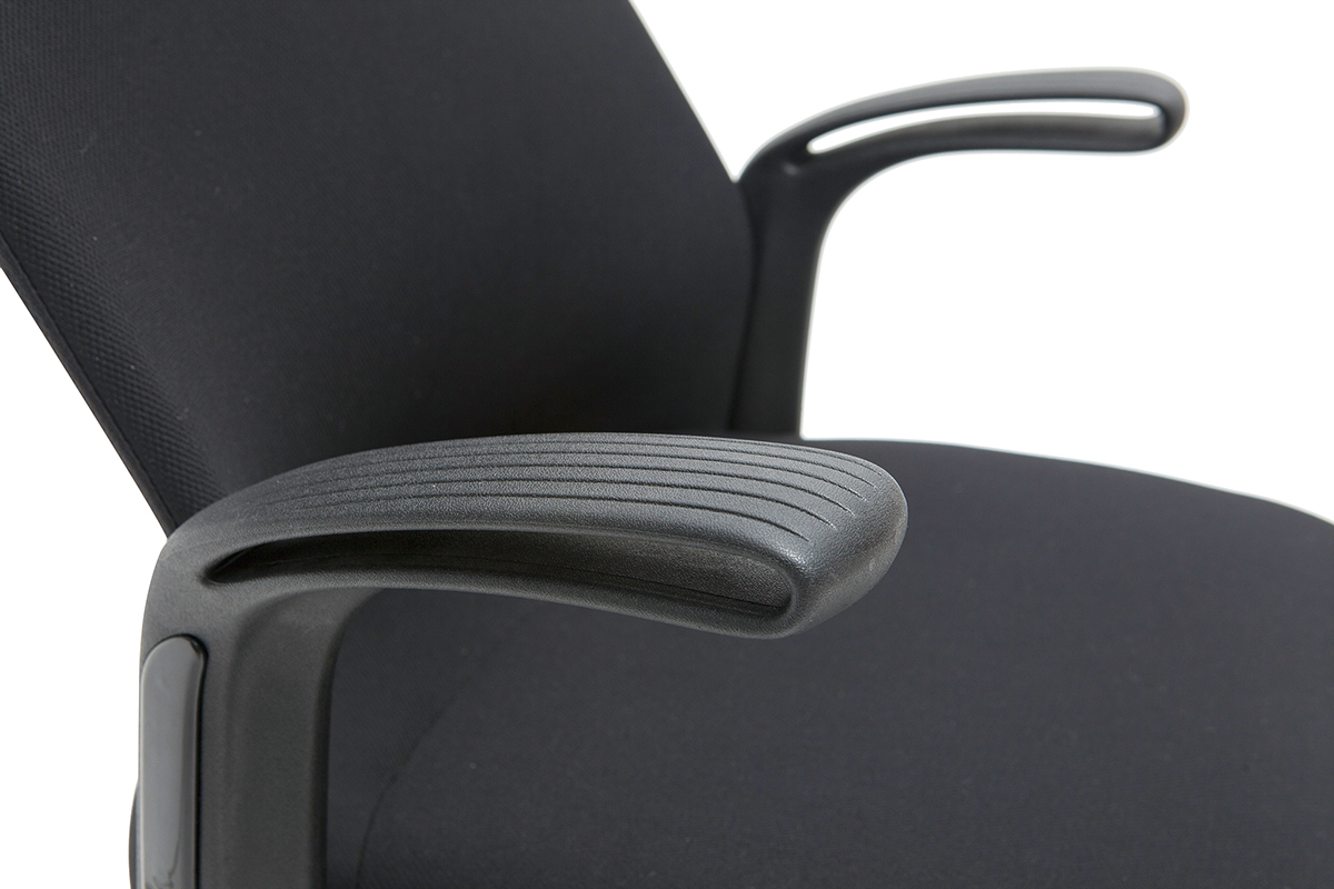 Fauteuil de bureau design tissu noir RISTER