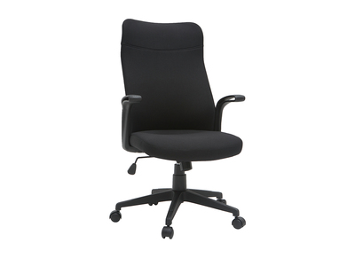 Fauteuil de bureau design tissu noir RISTER