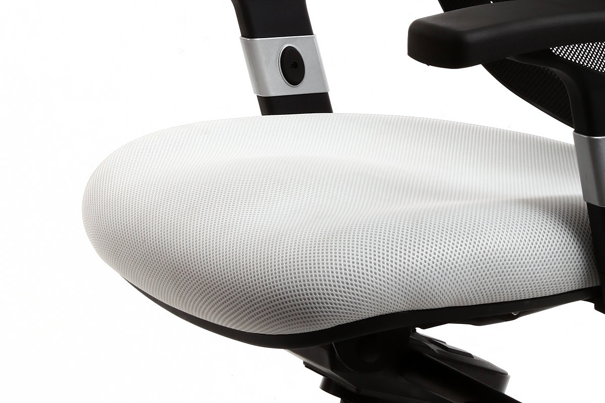 Fauteuil de bureau ergonomique blanc et noir UP TO YOU