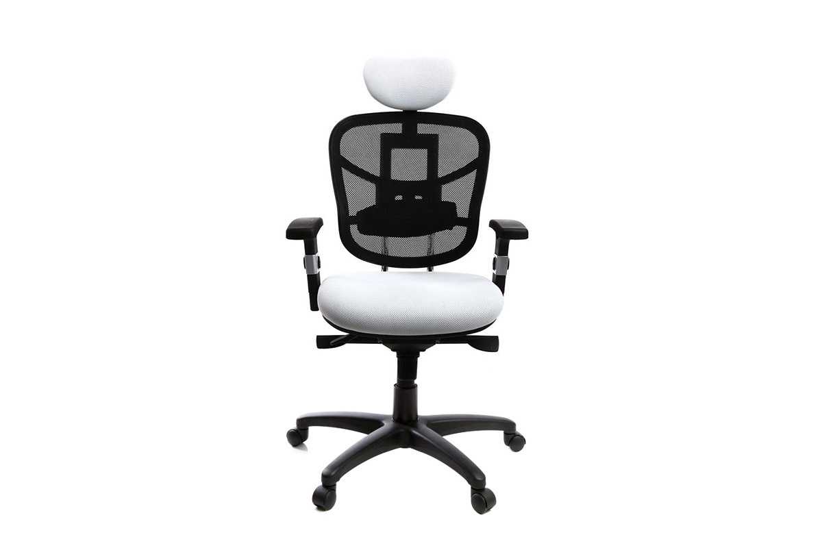 Fauteuil de bureau ergonomique blanc et noir UP TO YOU