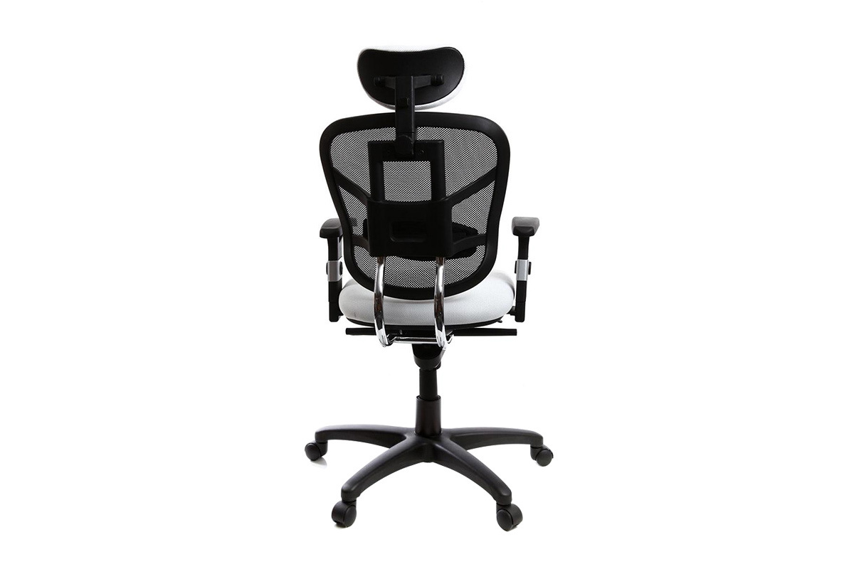 Fauteuil de bureau ergonomique blanc et noir UP TO YOU
