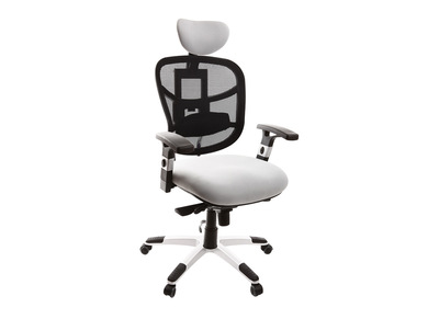 Fauteuil de bureau ergonomique blanc et noir UP TO YOU