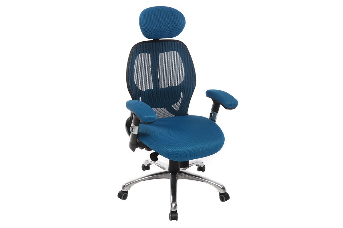 Fauteuil de bureau ergonomique bleu ULTIMATE V2 plus