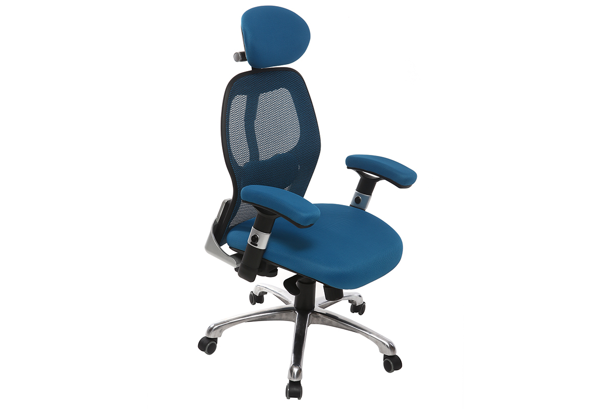 Fauteuil de bureau ergonomique bleu ULTIMATE V2 plus