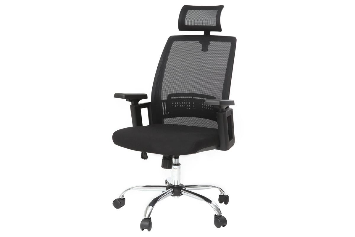 Fauteuil de bureau ergonomique design noir TITAN
