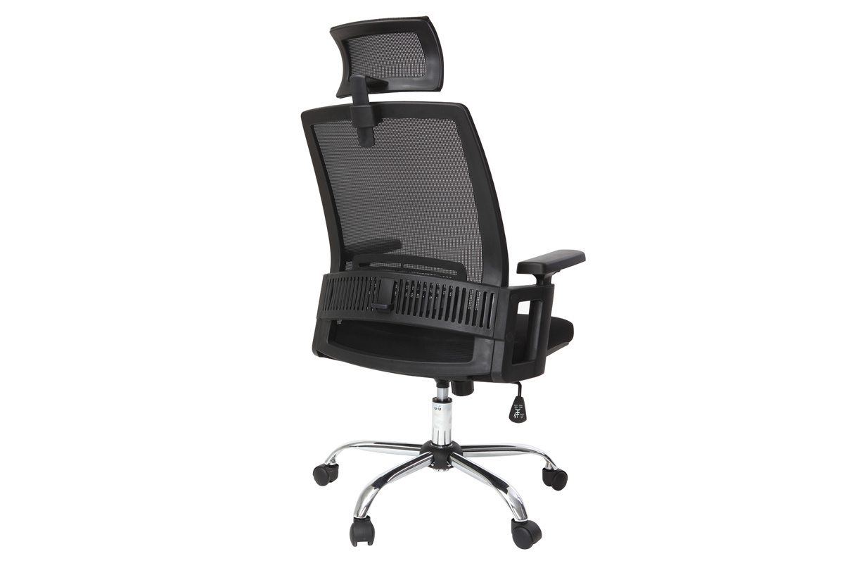 Fauteuil de bureau ergonomique design noir TITAN