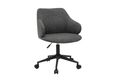 Fauteuil de bureau moderne en tissu gris HEMMY