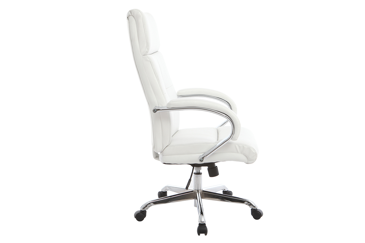Fauteuil de bureau pivotant design blanc TOWER