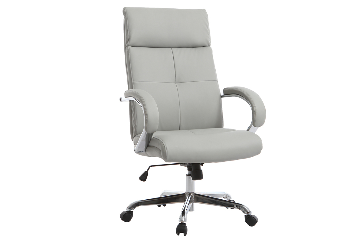 Fauteuil de bureau pivotant design gris TOWER