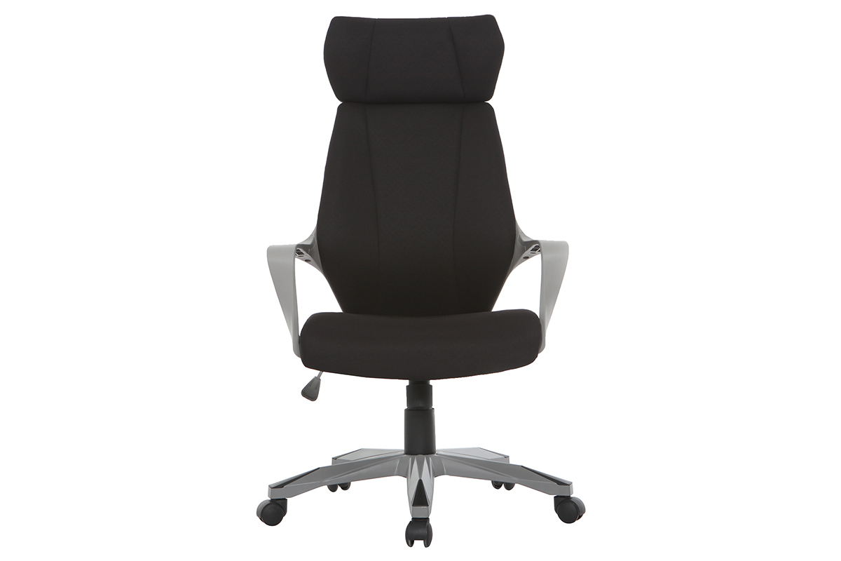 Fauteuil de bureau pivotant noir et gris POCUS