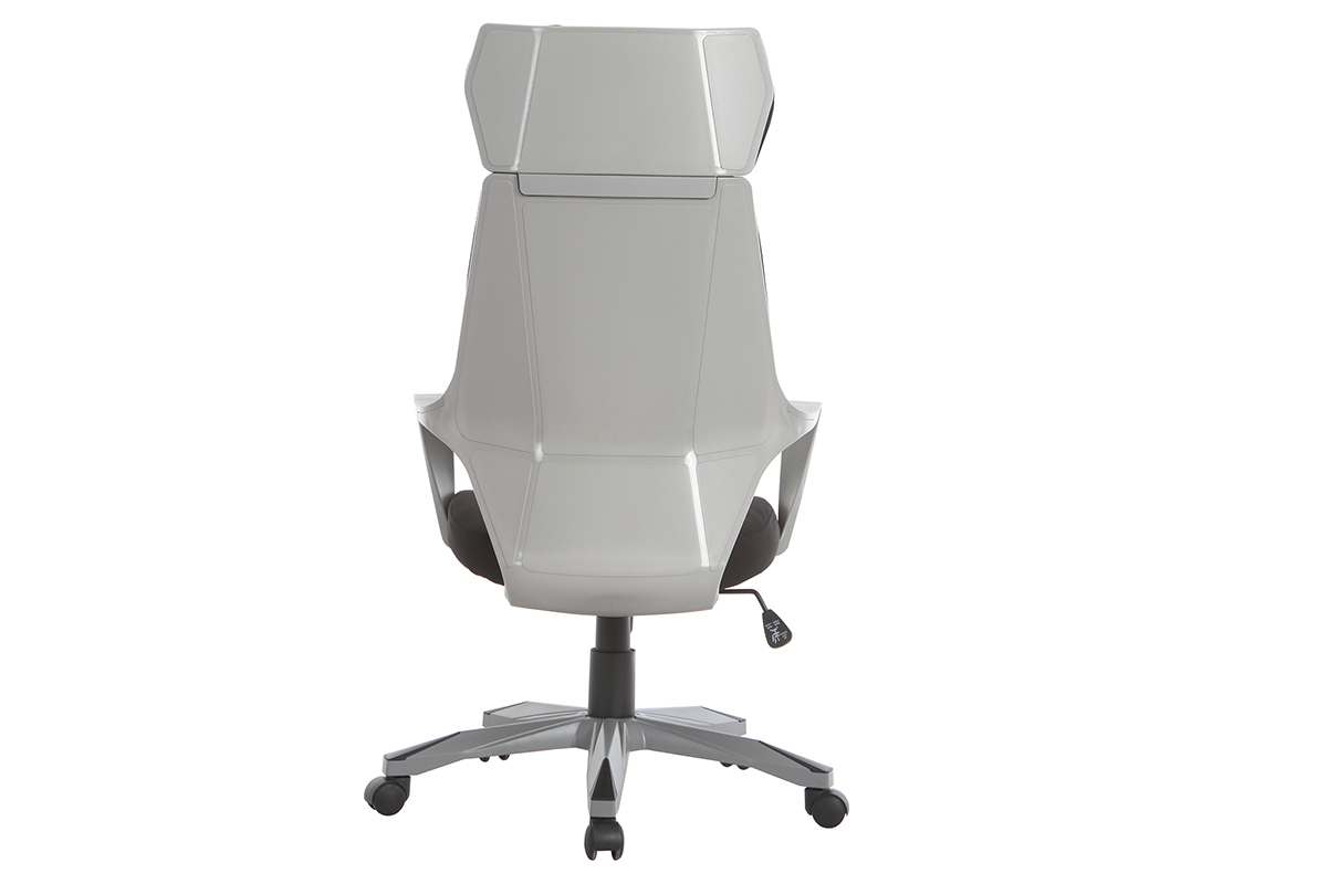 Fauteuil de bureau pivotant noir et gris POCUS