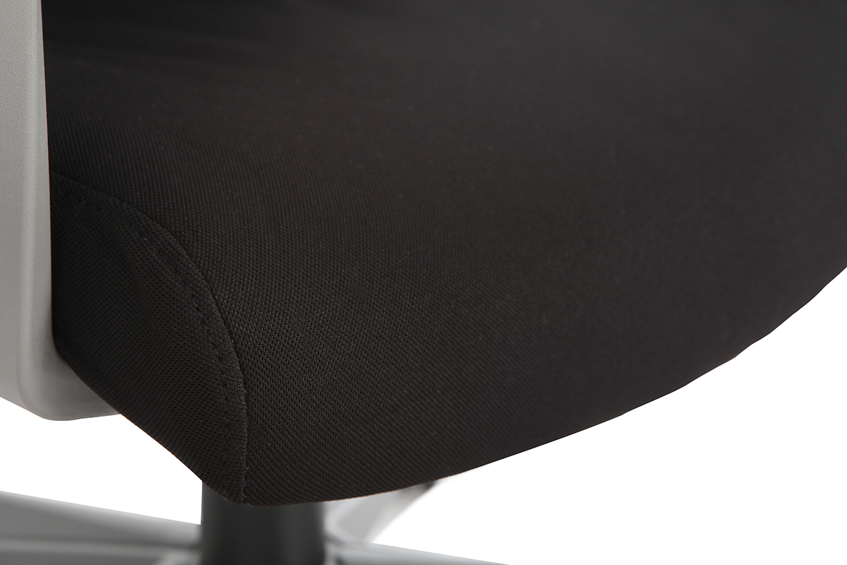 Fauteuil de bureau pivotant noir et gris POCUS