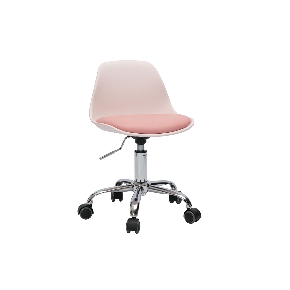 Fauteuil de bureau rose enfant à roulettes STEEVY Fauteuil de bureau rose enfant à roulettes STEEVY