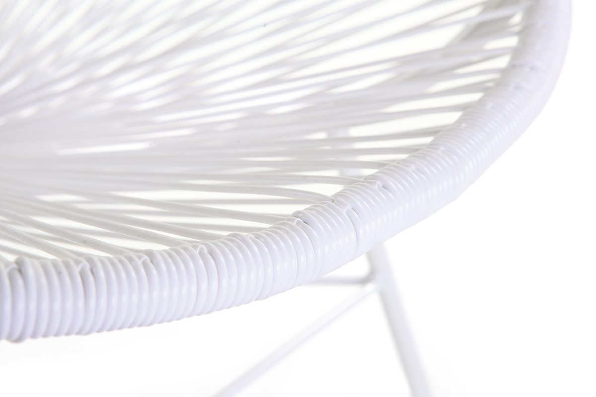 Fauteuil de jardin en fils de r�sine blanc BELLAVISTA