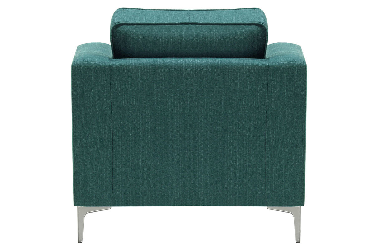 Fauteuil design bleu canard HARRY