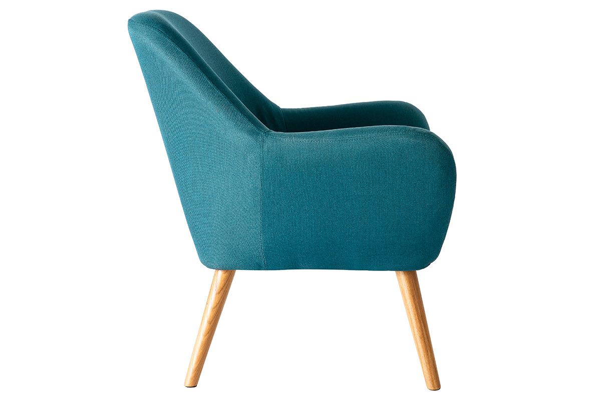 Fauteuil design bleu p�trole MIRA