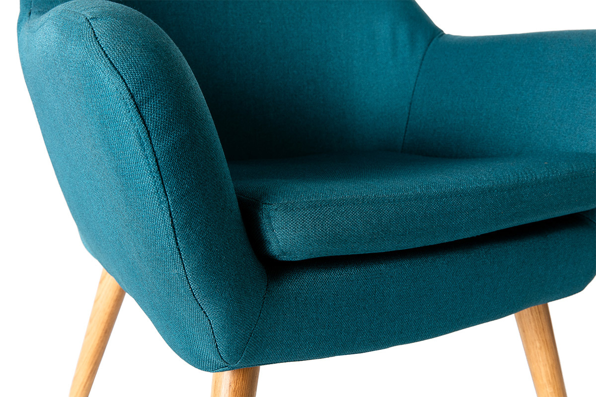 Fauteuil design bleu p�trole MIRA