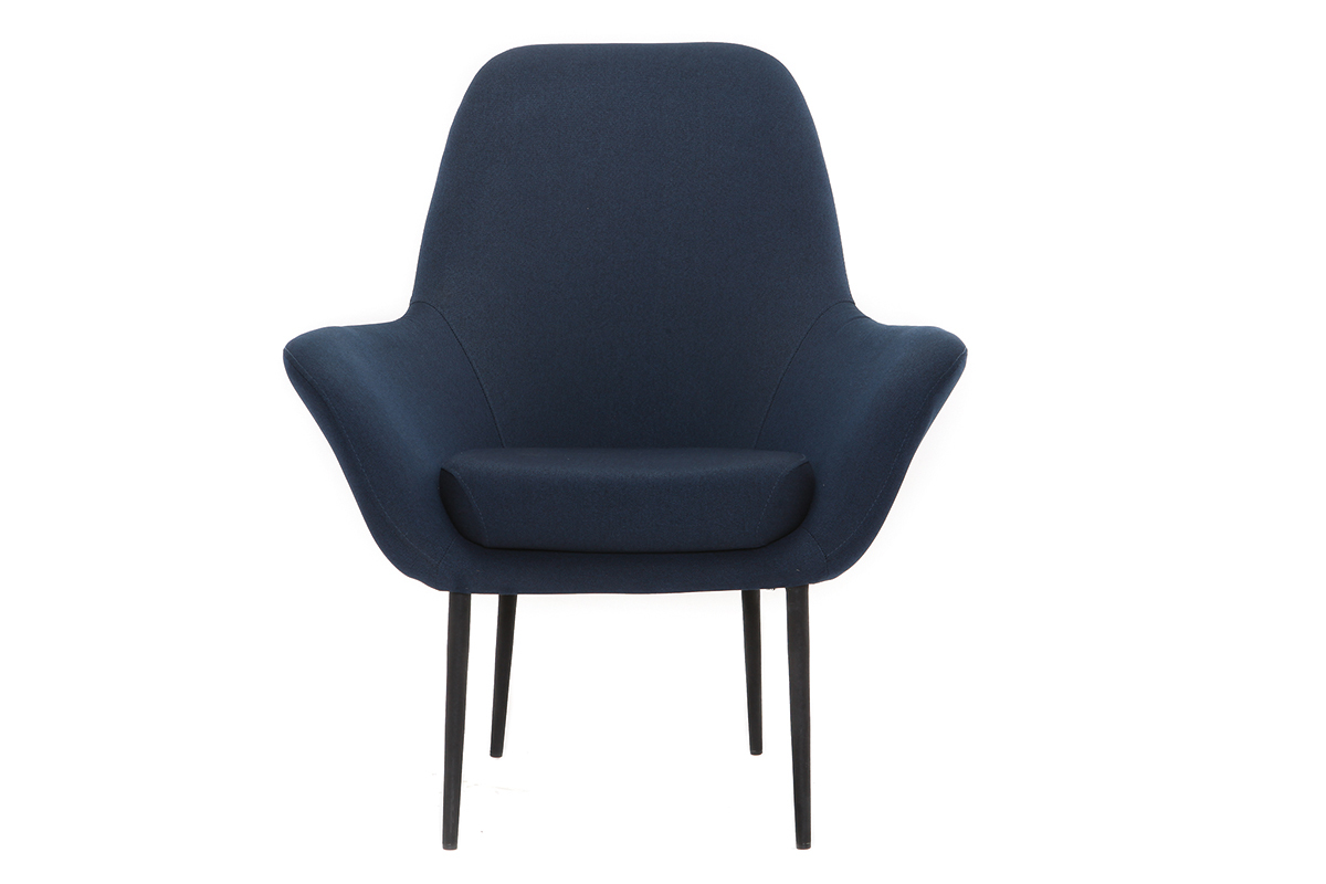 Fauteuil design contemporain bleu OSWALD