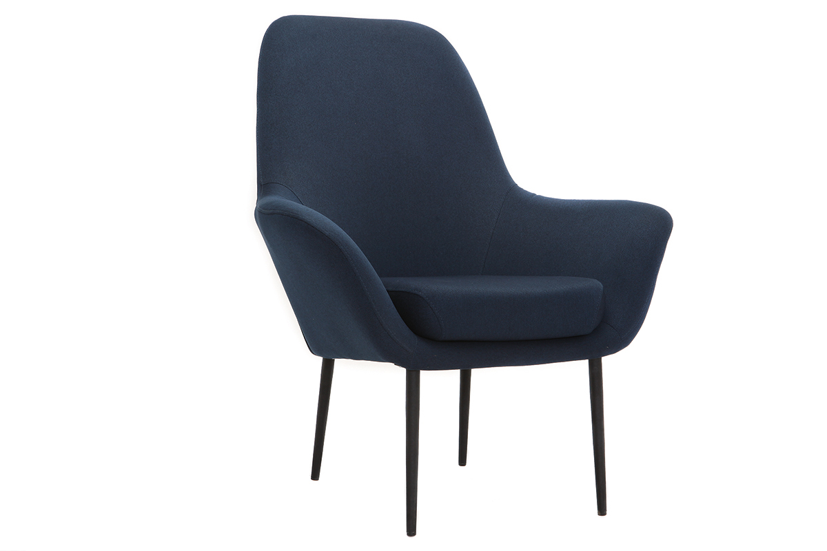 Fauteuil design contemporain bleu OSWALD