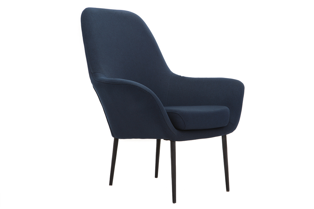 Fauteuil design contemporain bleu OSWALD