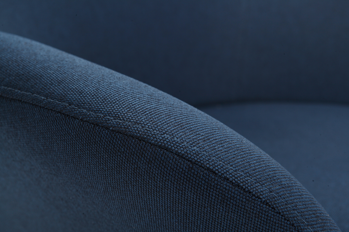 Fauteuil design contemporain bleu OSWALD