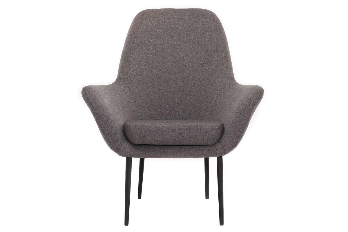 Fauteuil design contemporain gris OSWALD