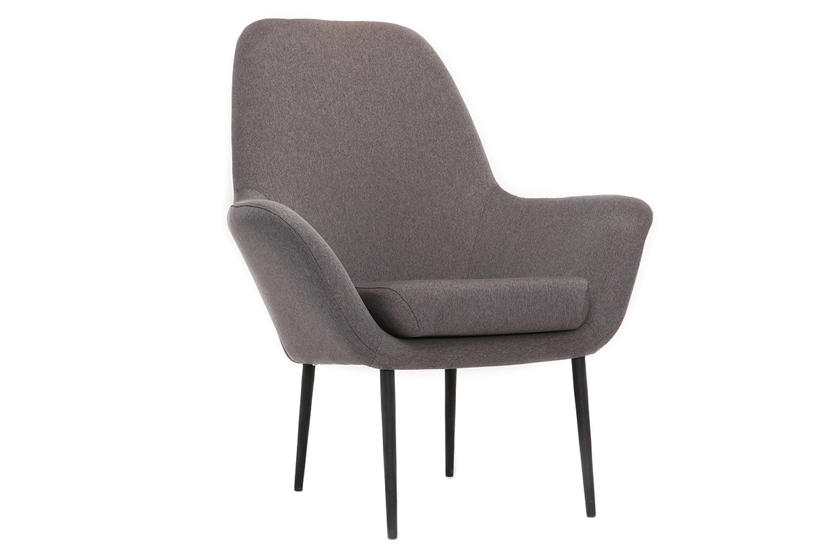 Fauteuil design contemporain gris OSWALD