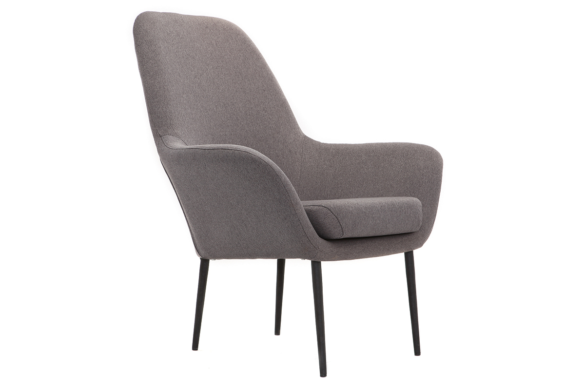 Fauteuil design contemporain gris OSWALD